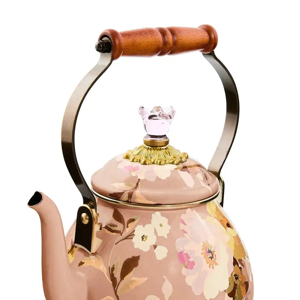 Rosy English Garden 2 Quart Tea Kettle
