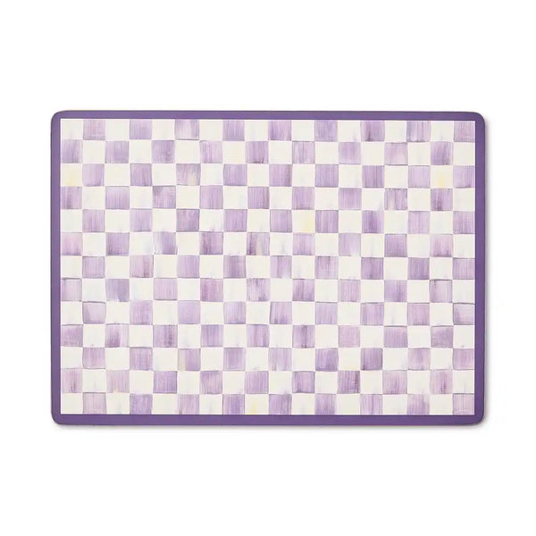 Mocha Check Cork Back Placemats, Set of 4