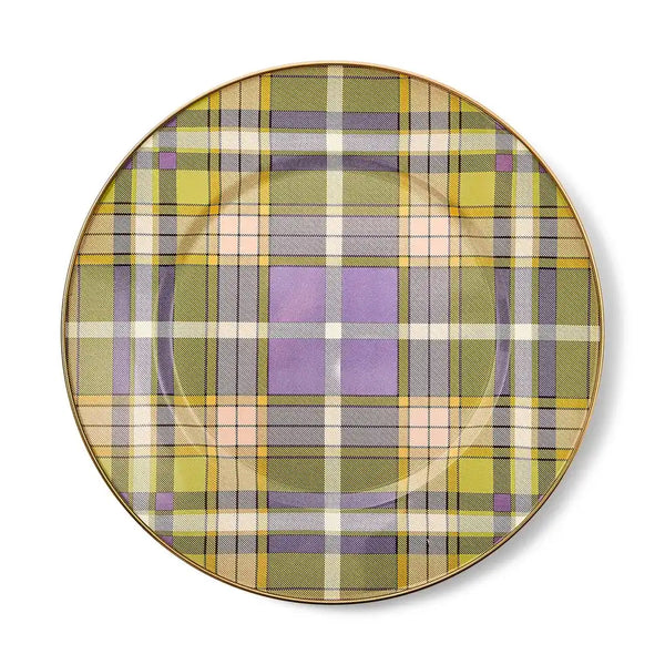 Tartan Violet Dinner Plate