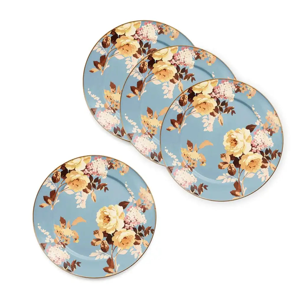 Wild Rose White Dinner Plate, Set of 4