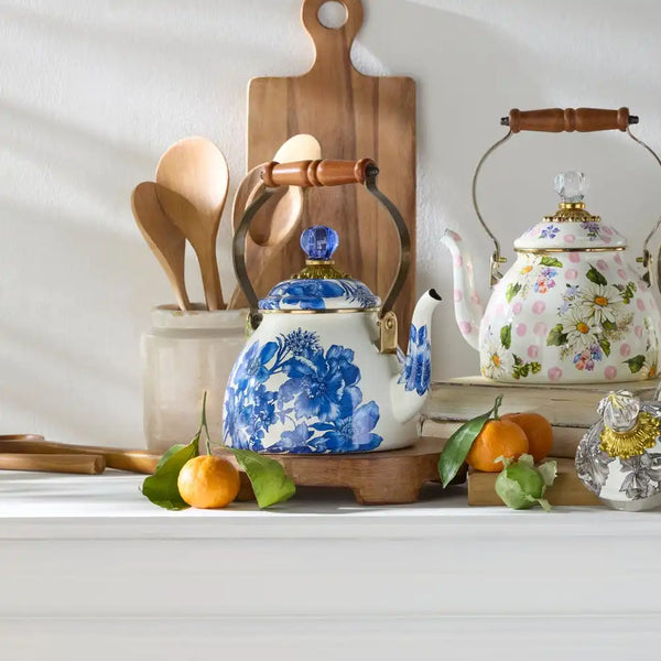 Rosy English Garden 2 Quart Tea Kettle