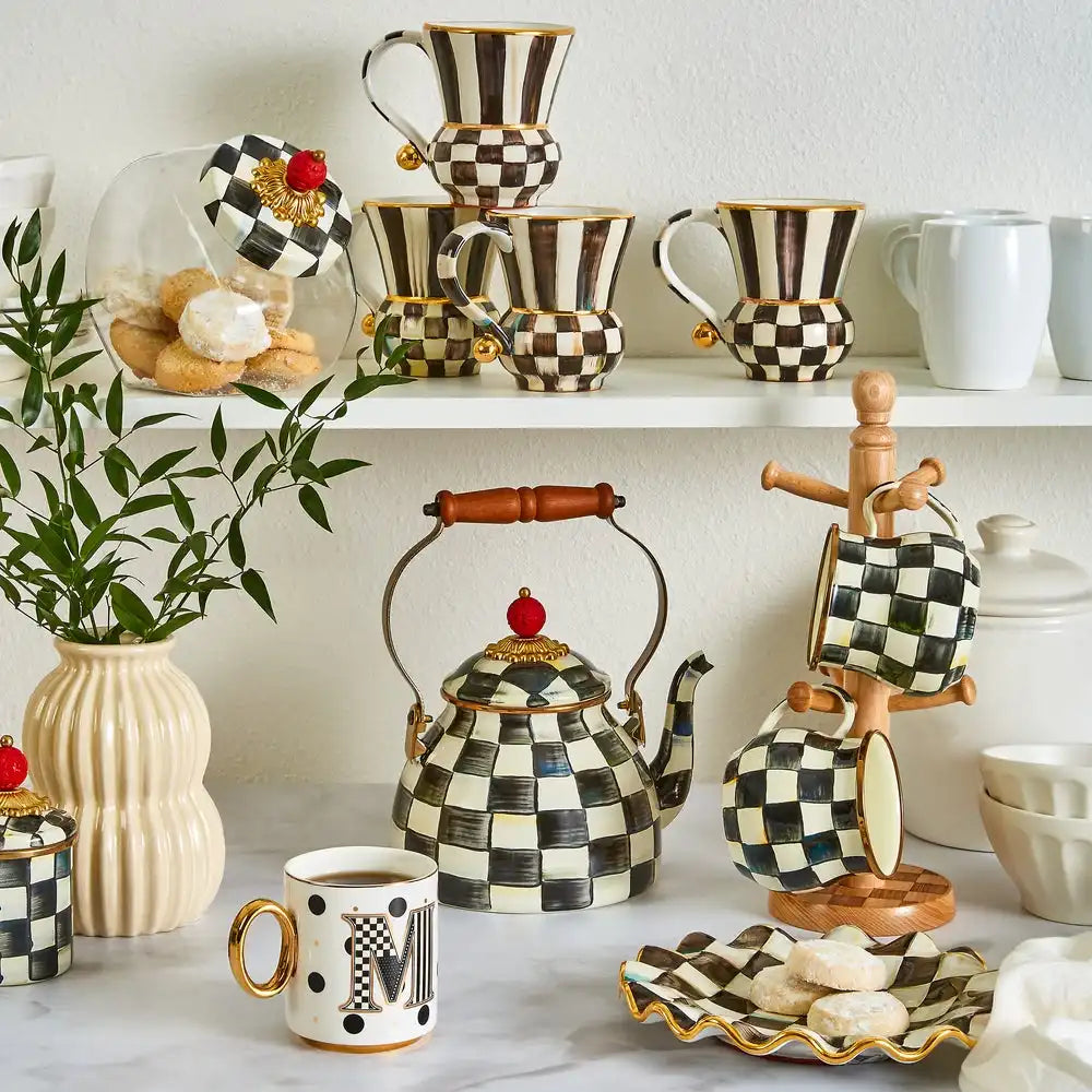 Mocha Check Mug