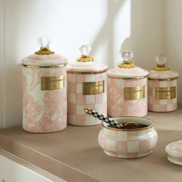 Rosy Check Canisters, Set of 3