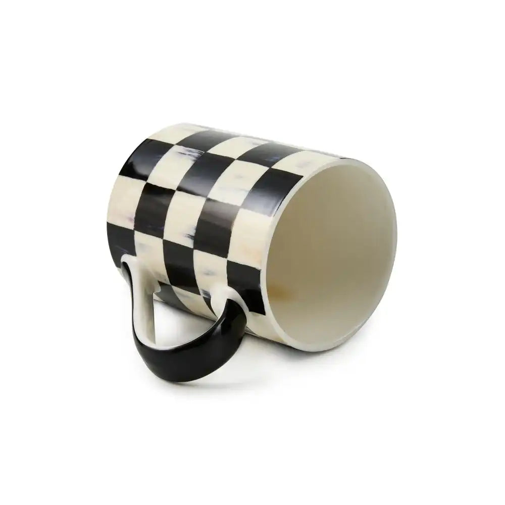 Sky Check Porcelain Mug