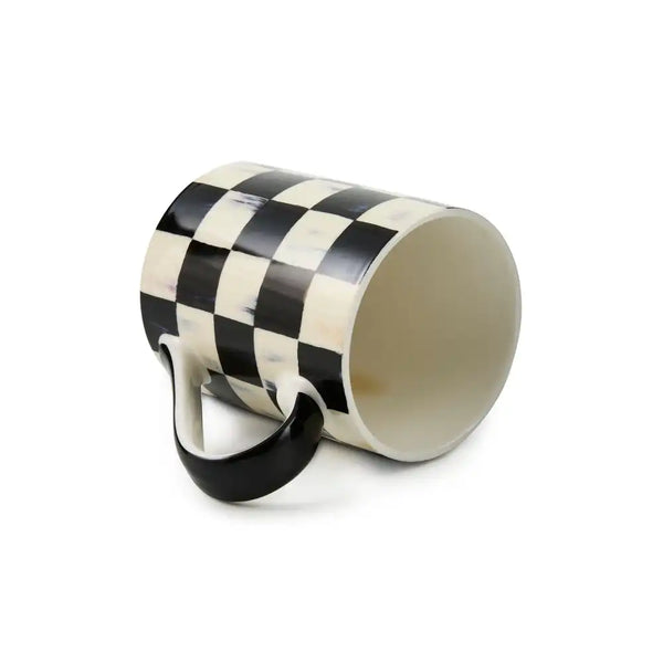 Sky Check Porcelain Mug