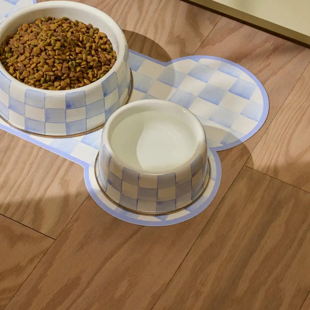 Sky Check Small Pet Dish
