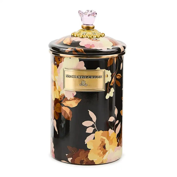 Wild Rose Brown Canisters, Set of 3
