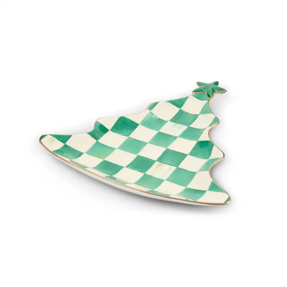 Cherry Check Tree Trinket Tray