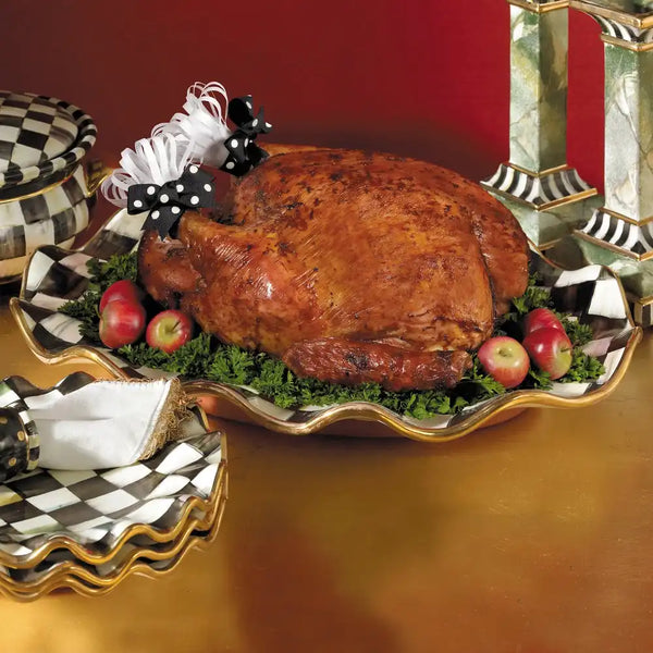 Courtly Check Ceramic Large Serving Platter
