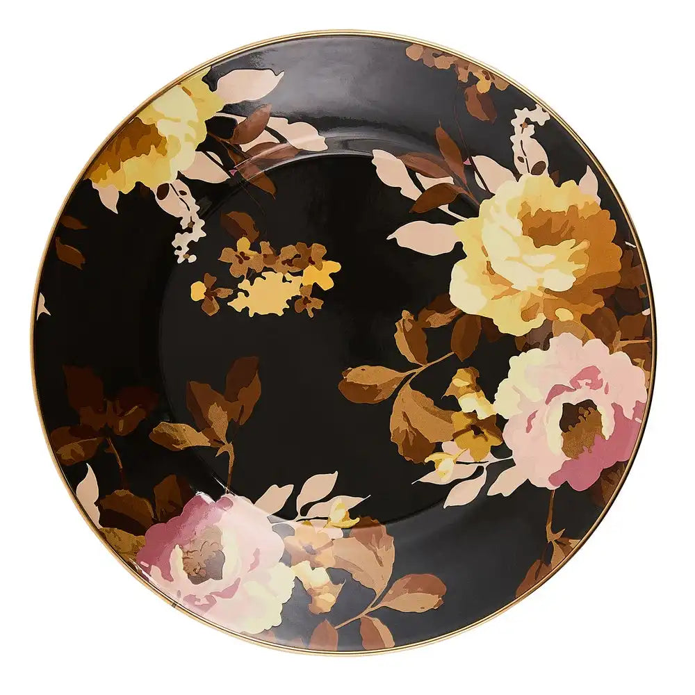 Wild Rose Brown Salad Plate