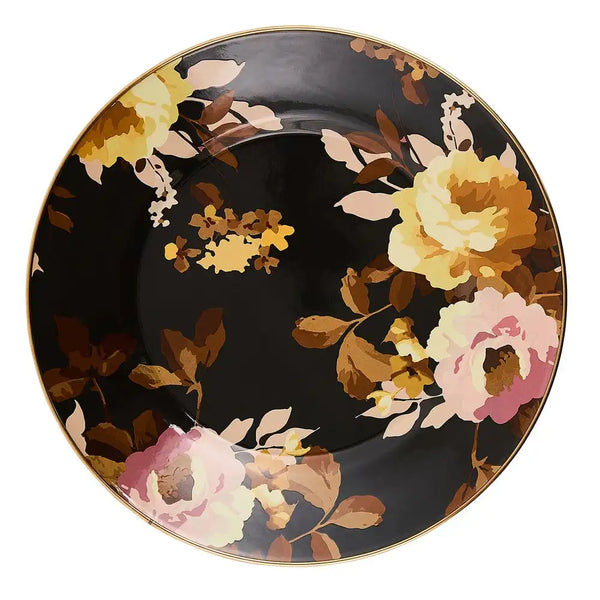 Wild Rose Brown Salad Plate