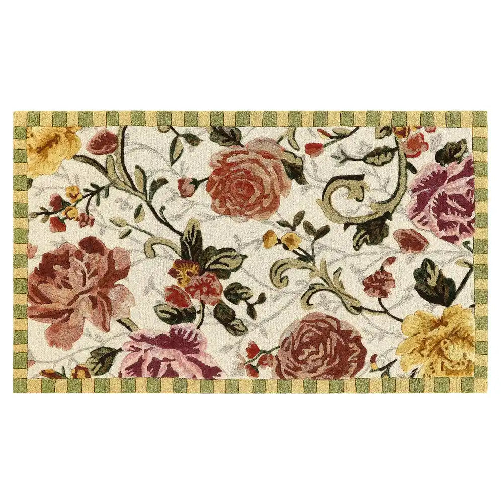 Golden Peonies 6' Octagon Rug