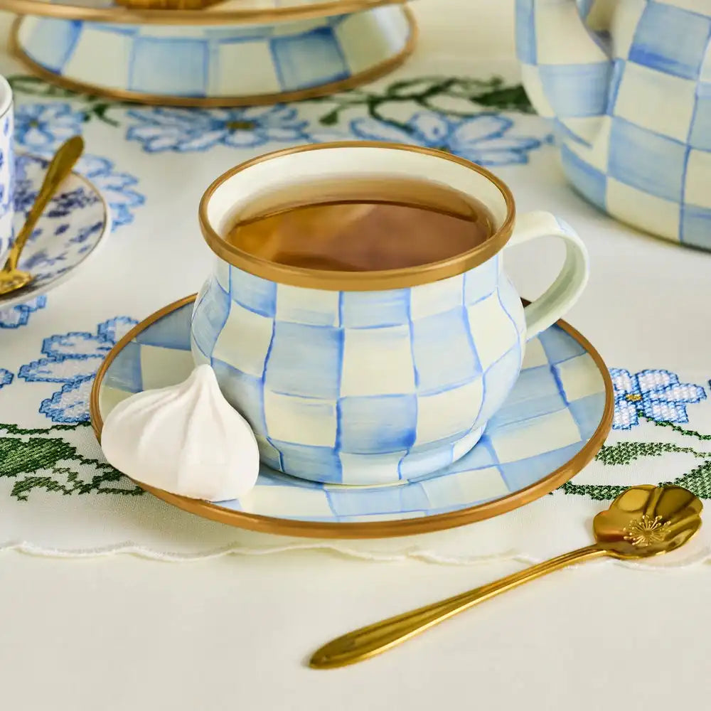 Sterling Check Saucer