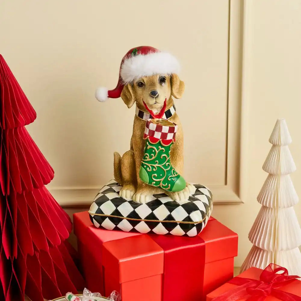 Holiday Lab Dog on Pillow Figurine Secondary image