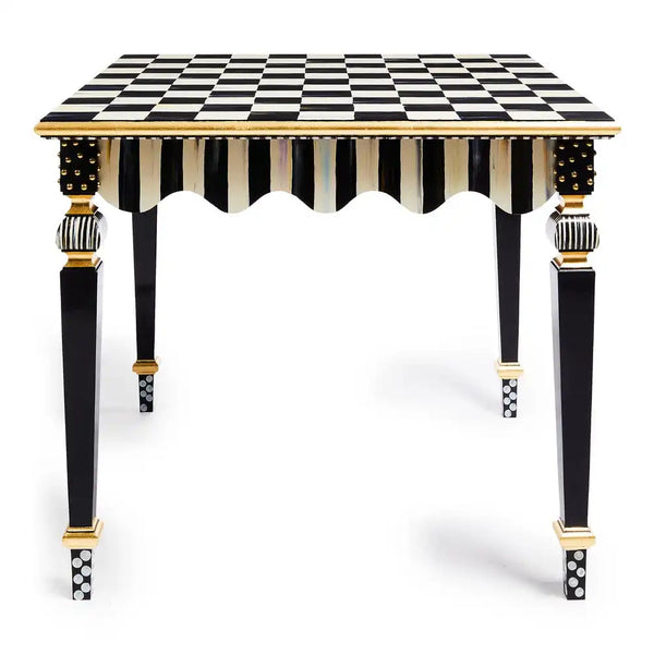 Courtly Check & Stripe Game Table