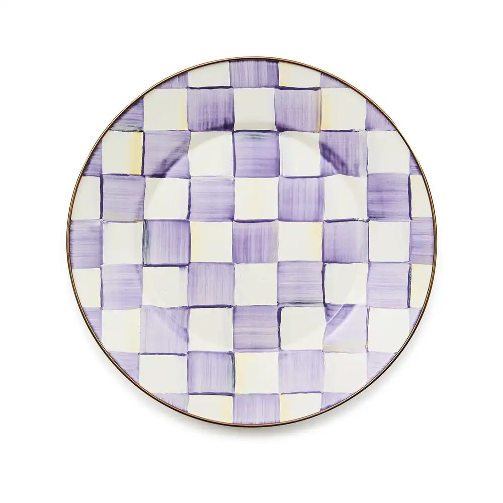 Violet Check Dinner Plate Main image