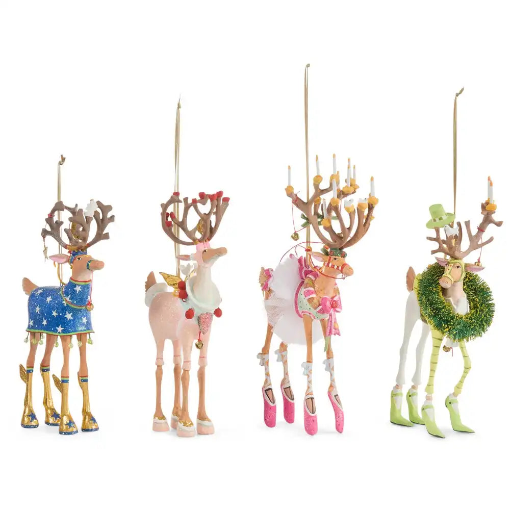 Patience Brewster Dash Away Reindeer Ornament Set-B Main image