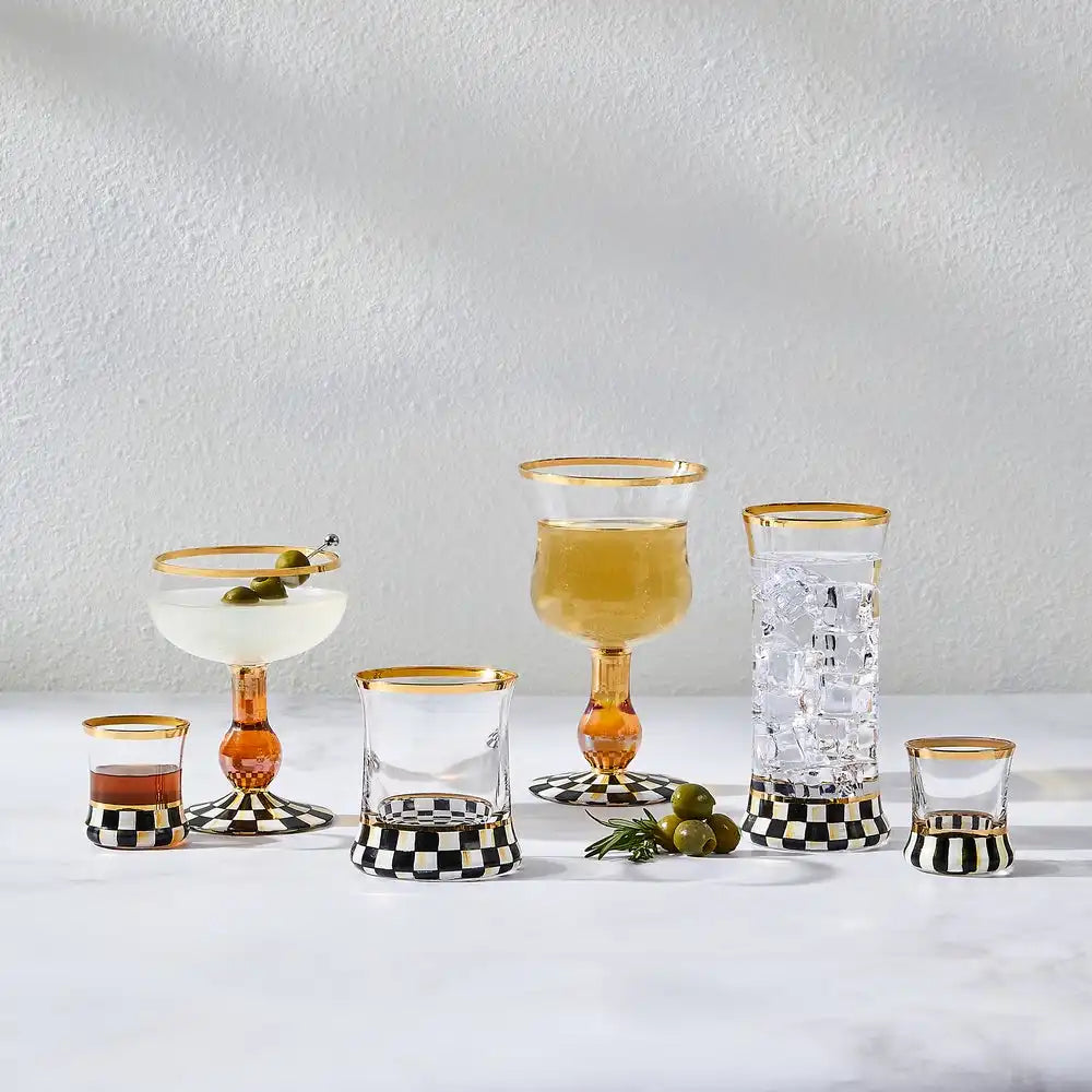 Courtly Check Coupe Glass