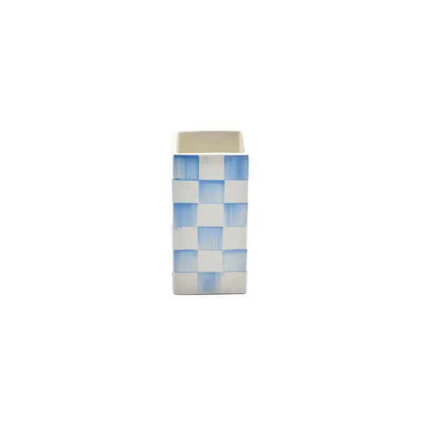 Sky Check Glass Vase