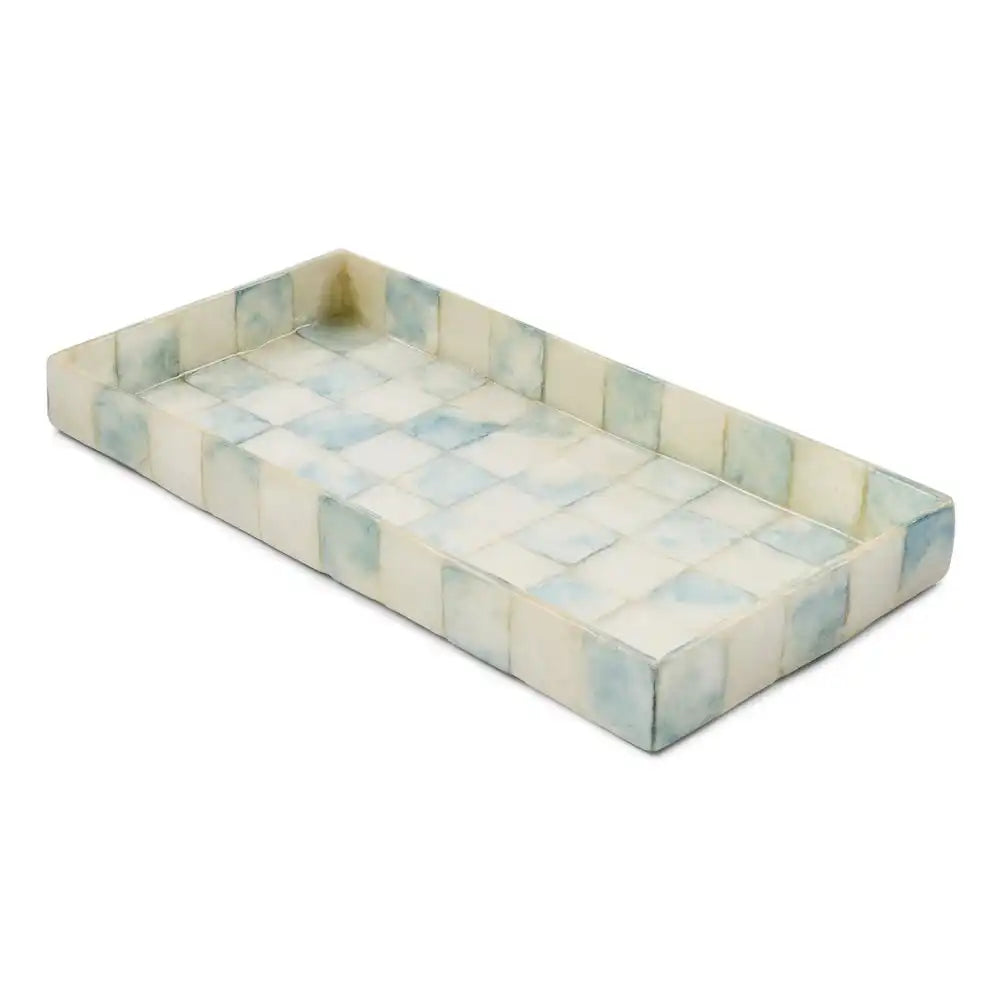 Sky Check Capiz Vanity Tray Main image
