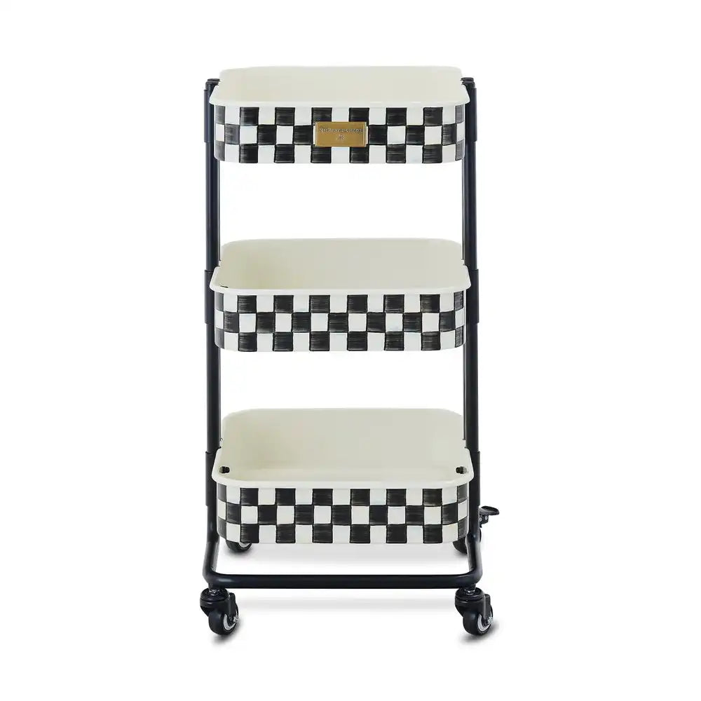 Courtly Check 3-Tier Compact Kitchen Cart Main image