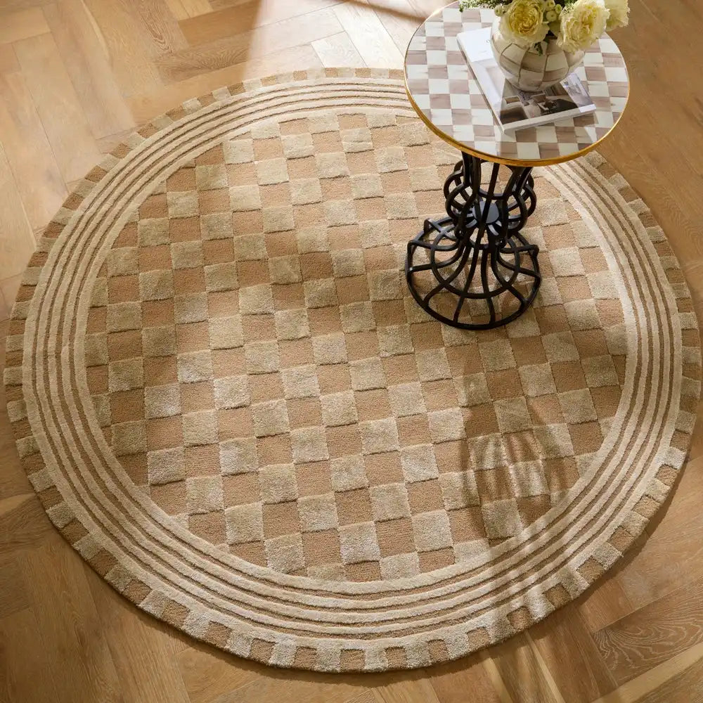 Light Grey Tonal Check 3' x 5' Rug