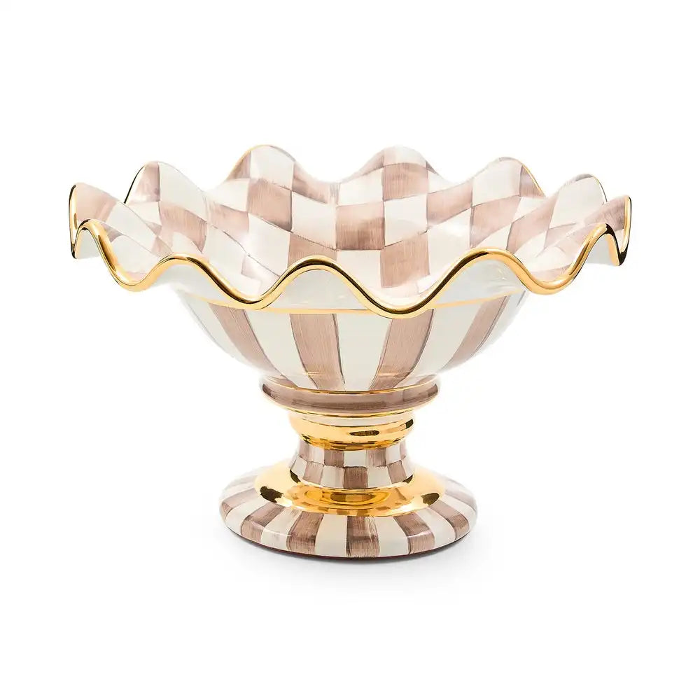 Courtly Check Ceramic Compote