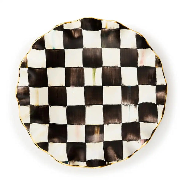Courtly Check Ceramic Fluted Dessert Plate