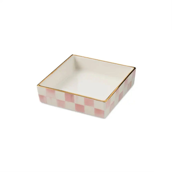 Mocha Check Cocktail Napkin Holder