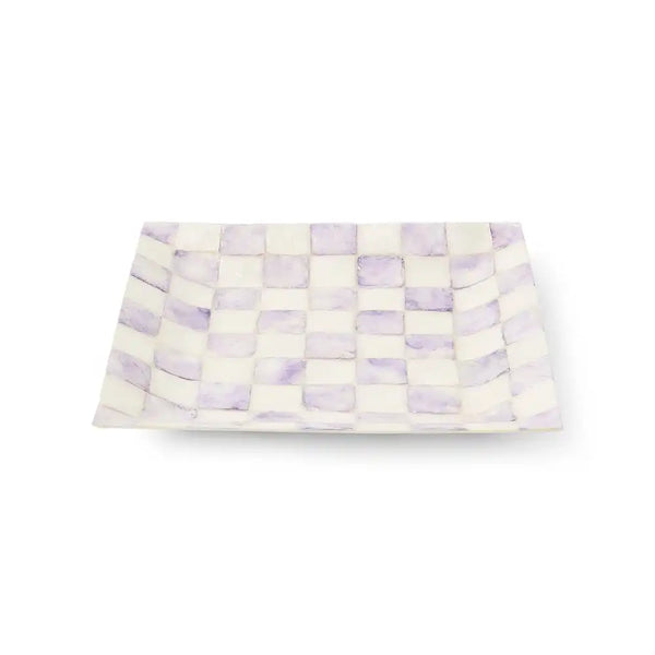 Sky Check Capiz Catchall Tray