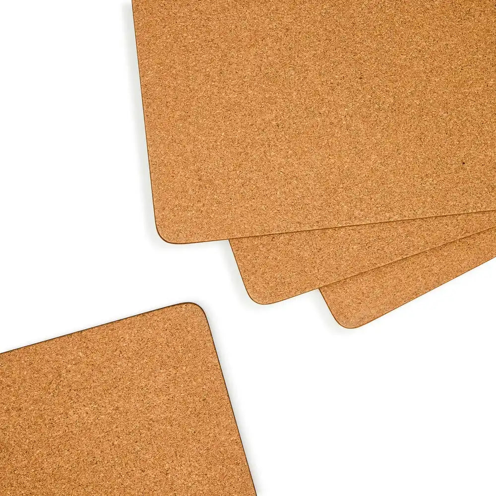 Mocha Check Cork Back Placemats, Set of 4