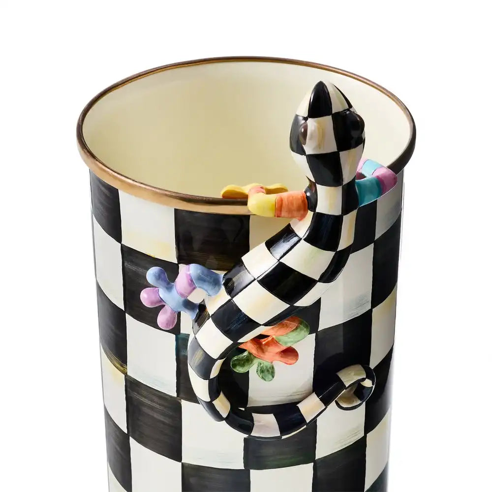 Mocha Check Squirrel Pot Climber