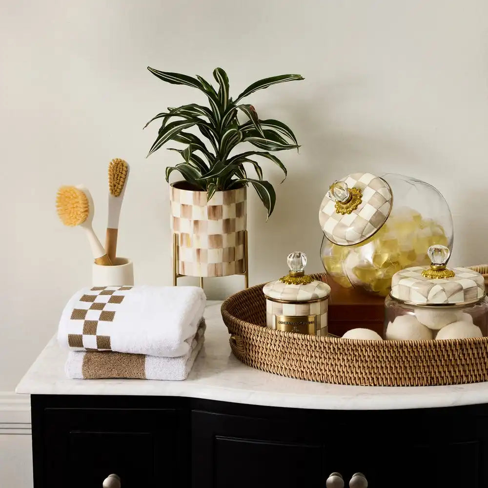 Rosy Check Tabletop Planter