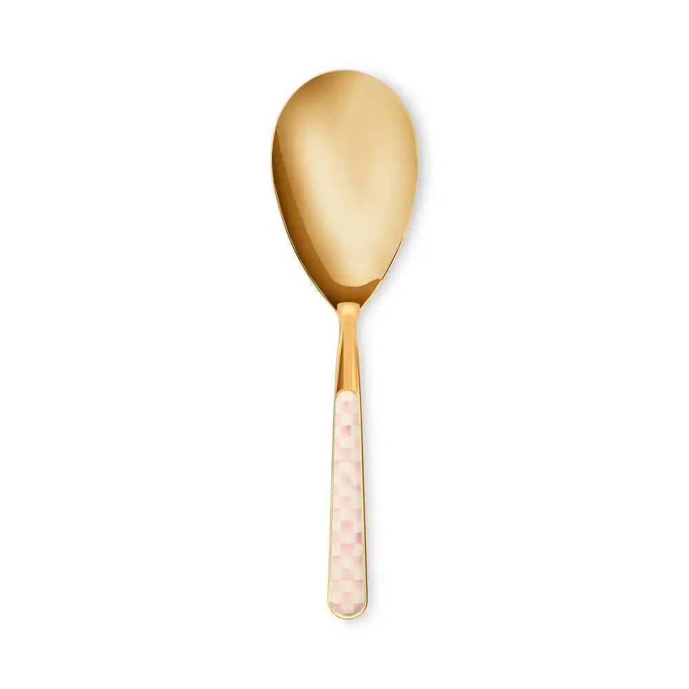 Mocha Check Bistro Serving Spoon