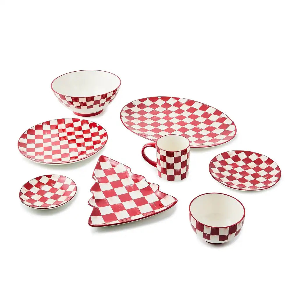 Cherry Check Tree Dish