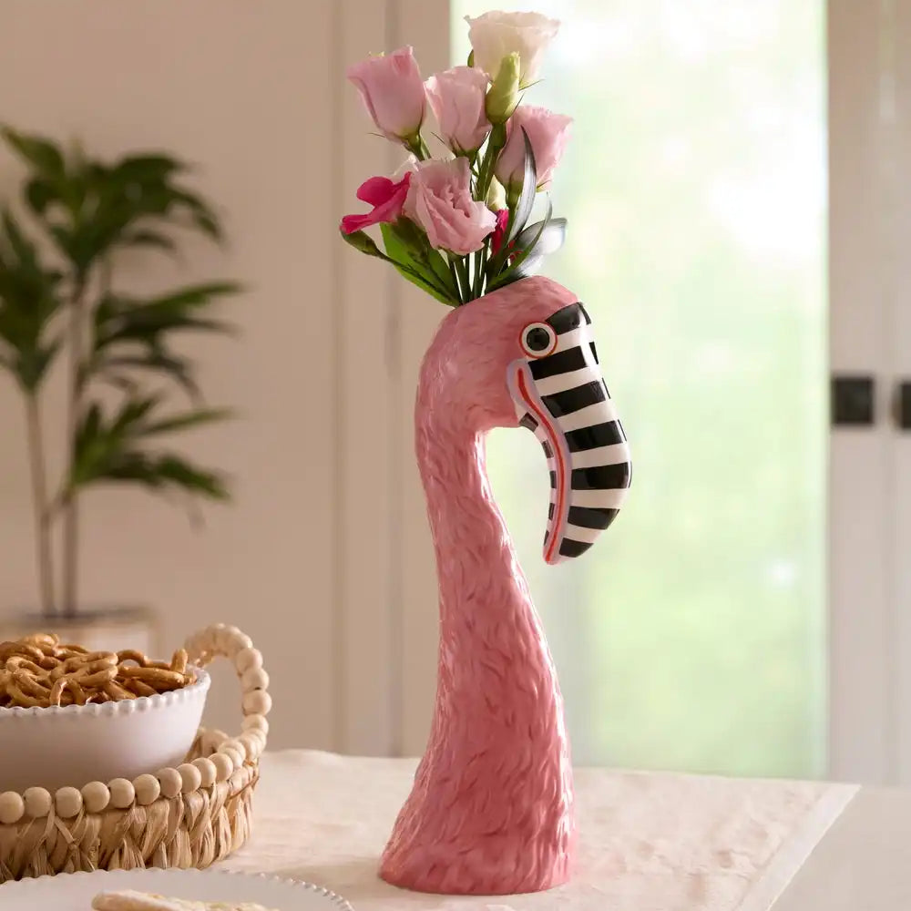 Patience Brewster Flamingo Ceramic Vase Secondary image