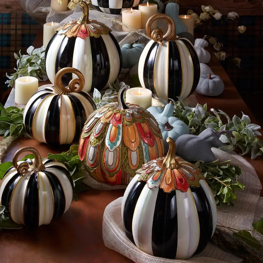 Elegant Stripe Tall Pumpkin Secondary image