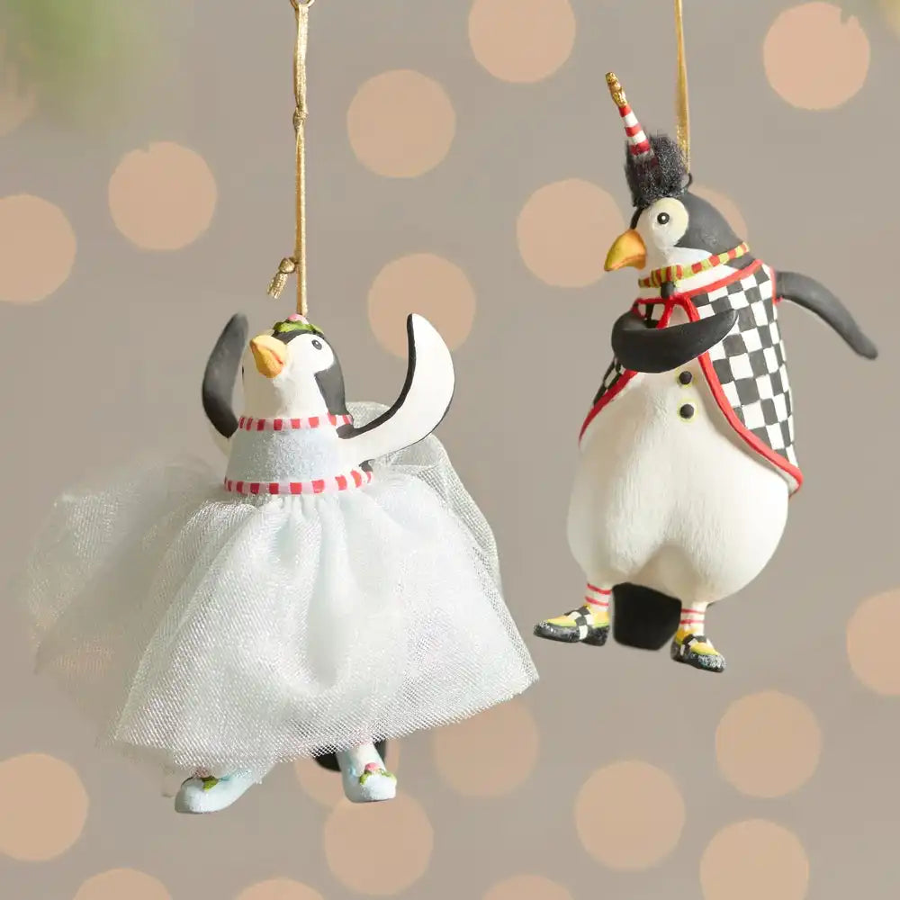 Patience Brewster Penguins En Pointe Ornaments, Set of 4