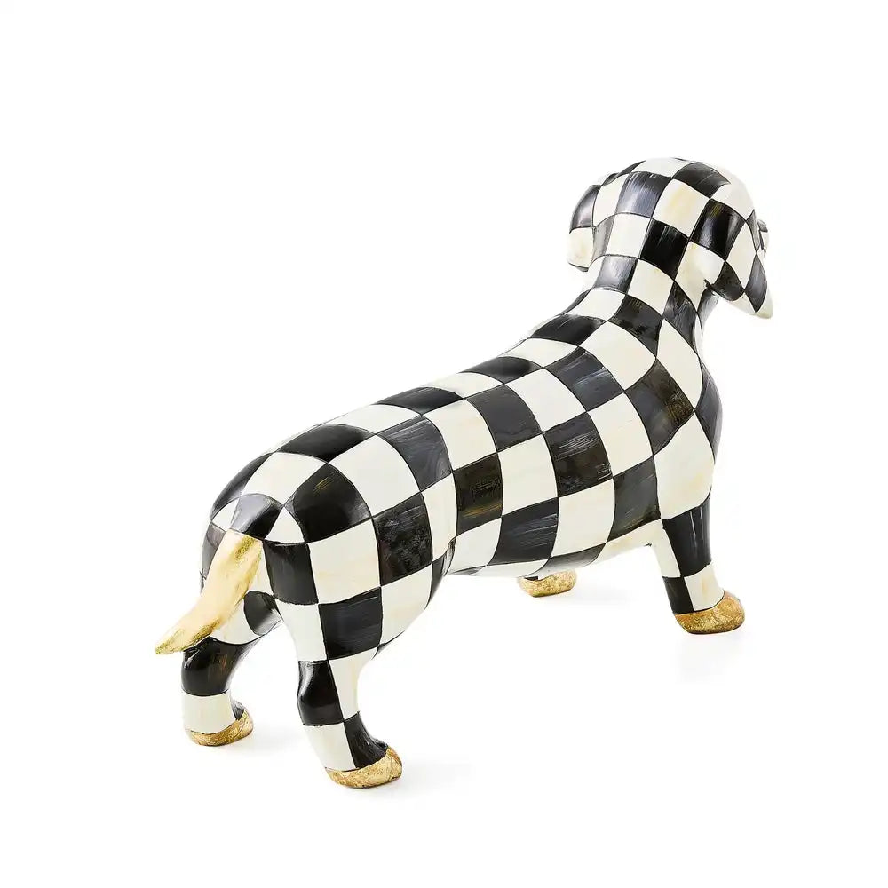 Courtly Check Dachshund Figurine