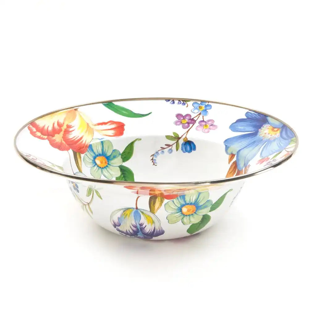 White Flower Market Serving Bowl Main image