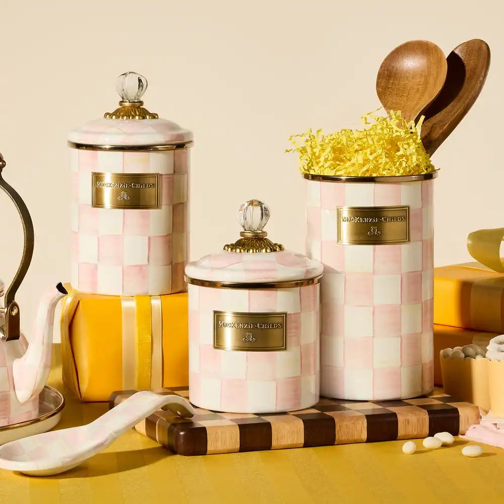 Rosy Check Canisters, Set of 3