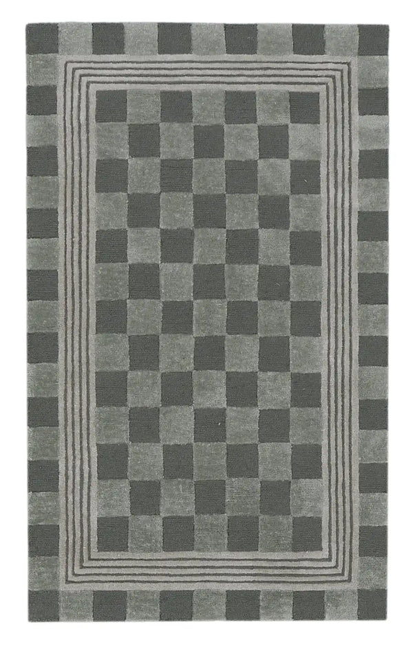 Light Grey Tonal Check 3' x 5' Rug