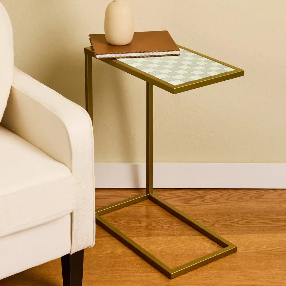 Courtly Check Enamel C-Table