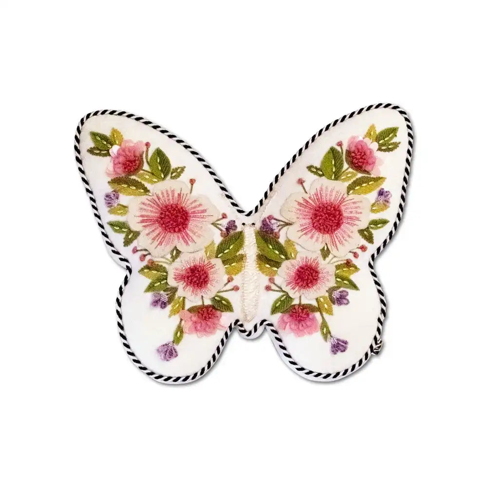 Butterfly Shaped Floral Throw Pillow Main image