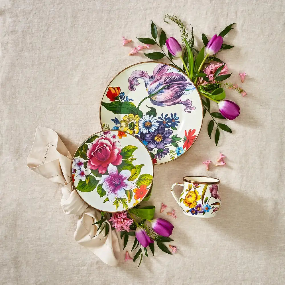 White Flower Market Mug