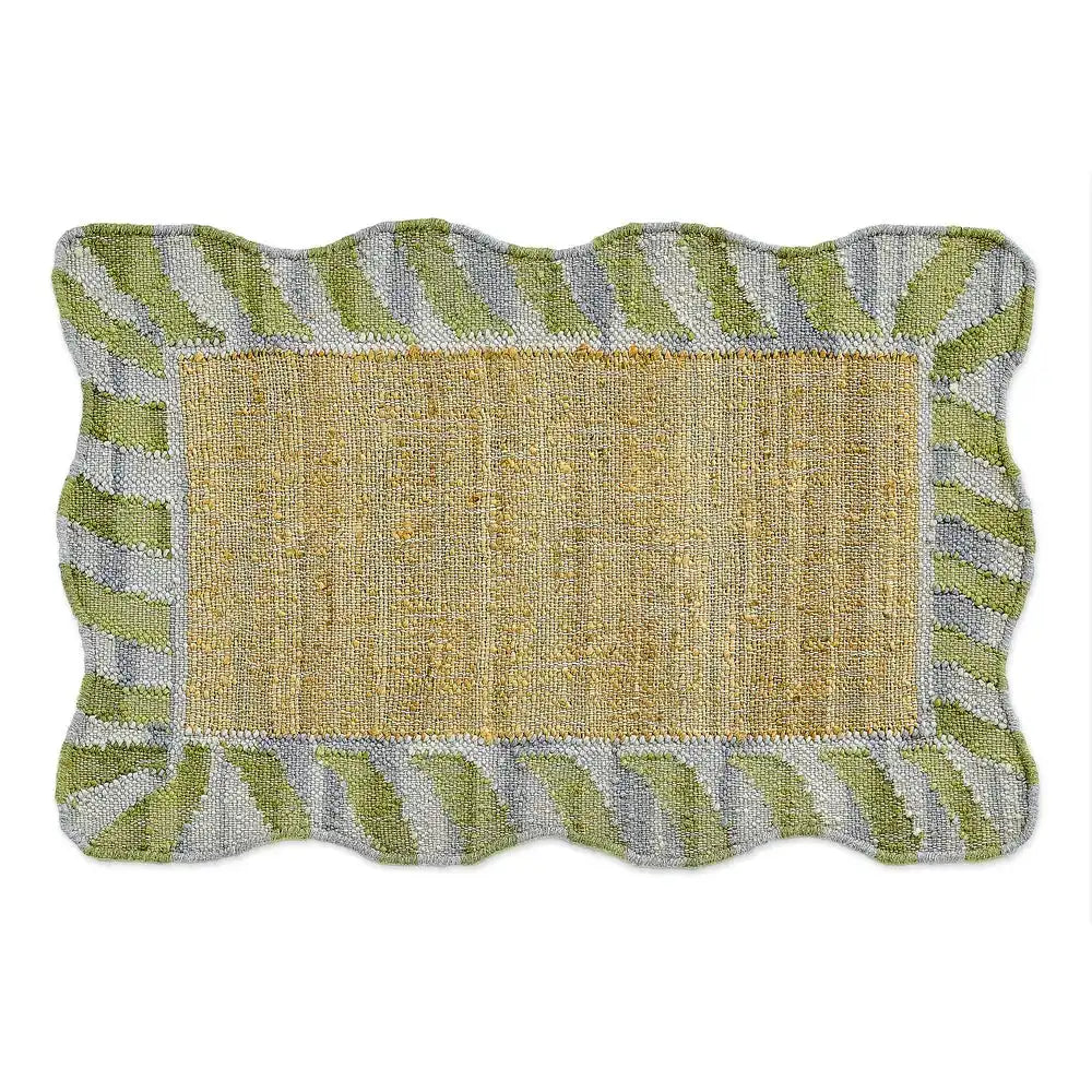 Jute Scalloped Purple and Green 8' x 10' Rug