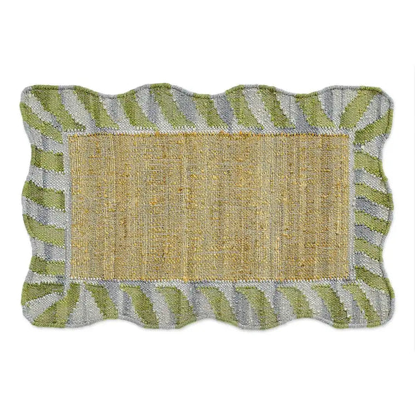 Jute Scalloped Purple and Green 8' x 10' Rug