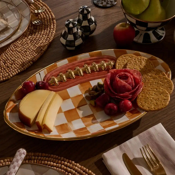 Courtly Check Football Platter