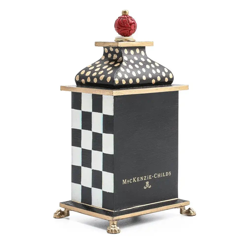 Emerald Check Desk Clock