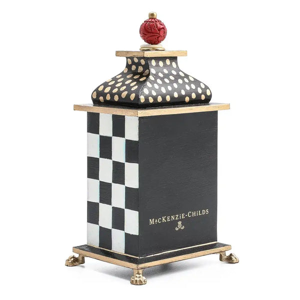 Emerald Check Desk Clock